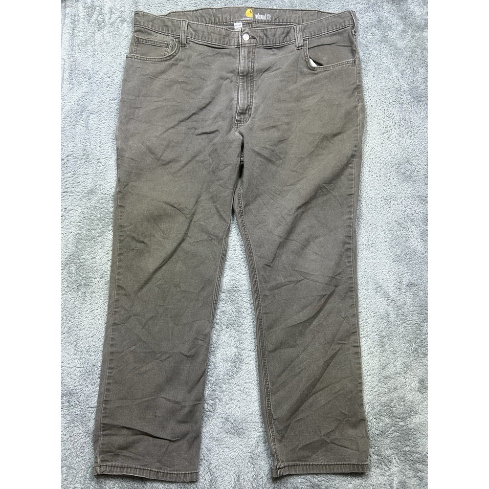 Carhartt Rugged Flex Relaxed Fit 5-Pocket Work Pants Jeans Men's 42x30 Gray SPOT